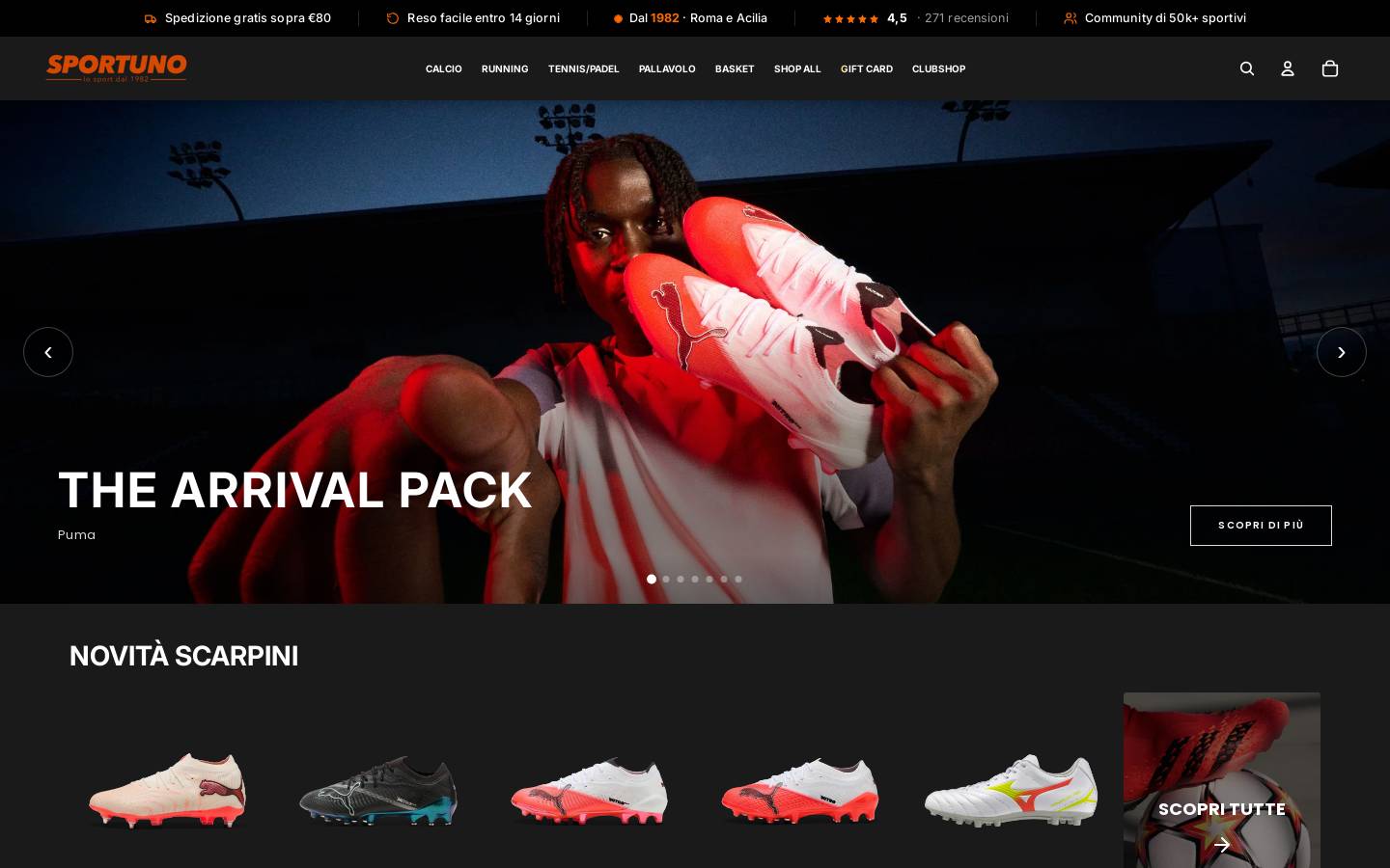 Sportuno_Acilia homepage screenshot