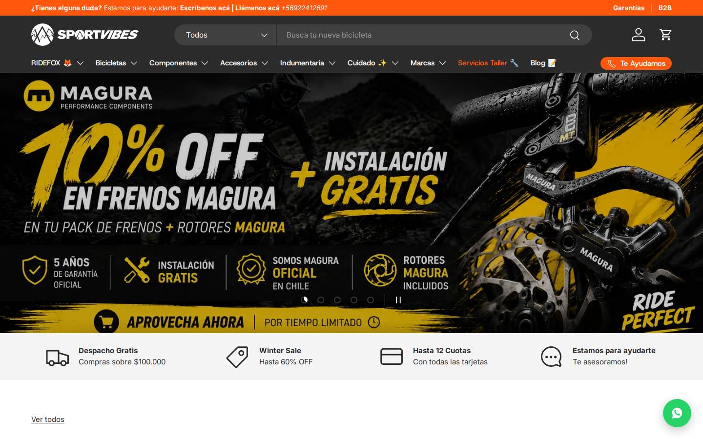 sportvibes.cl homepage screenshot