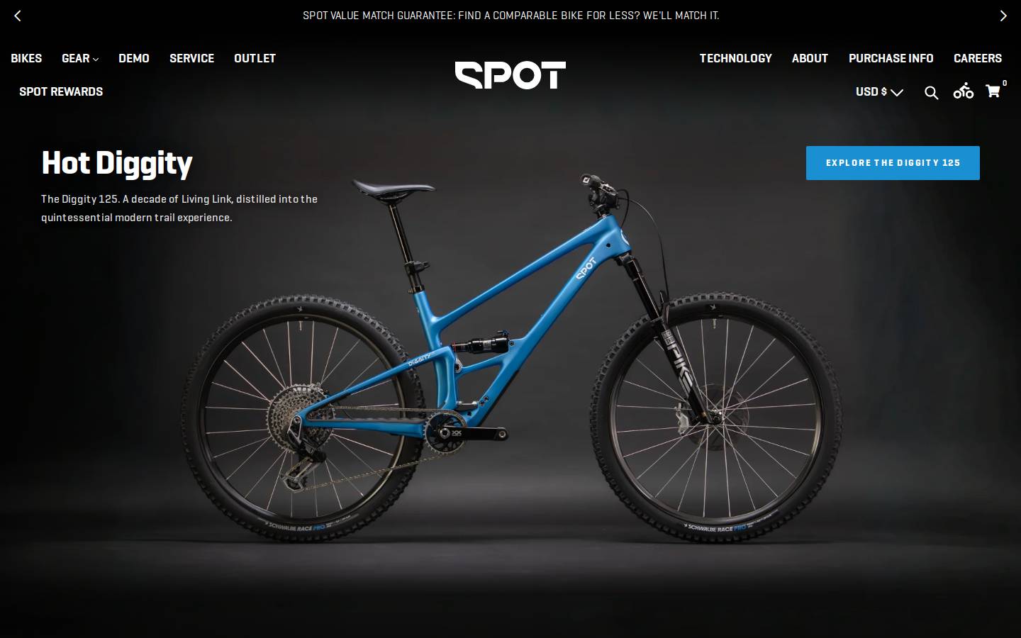 spotbikes.com homepage screenshot
