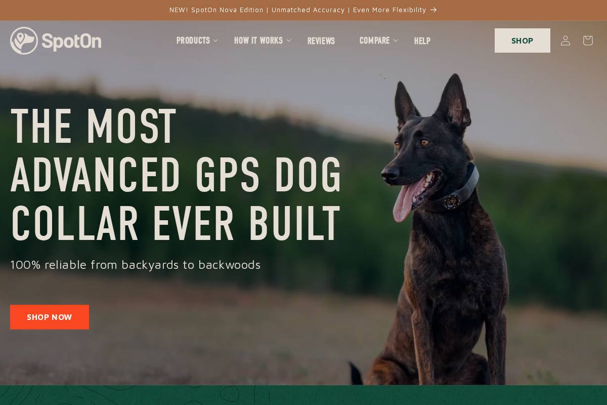 SpotOn Fence homepage screenshot