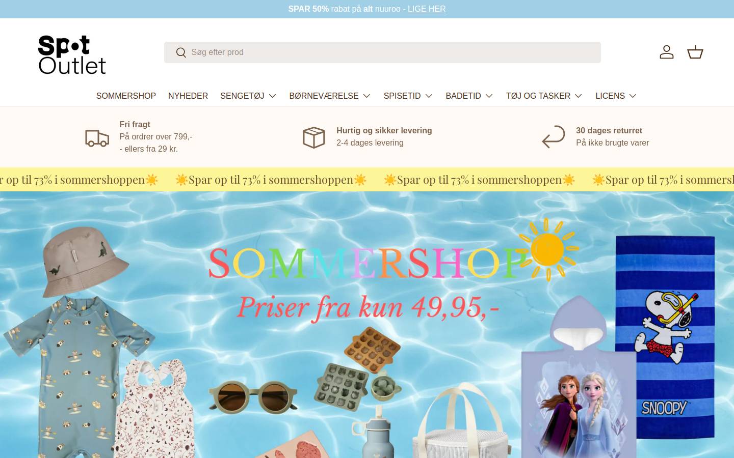 Spotoutlet homepage screenshot
