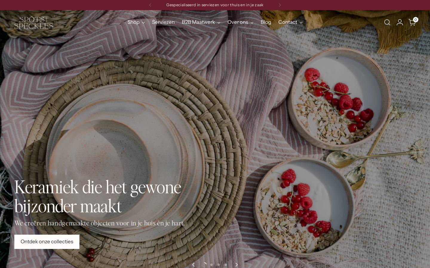 spotsandspeckles.be homepage screenshot