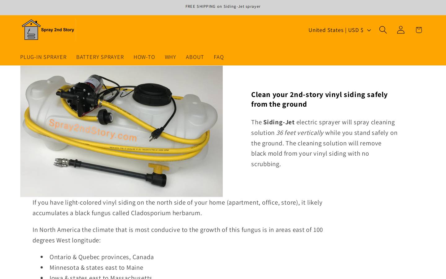 spray2ndstory.com homepage screenshot