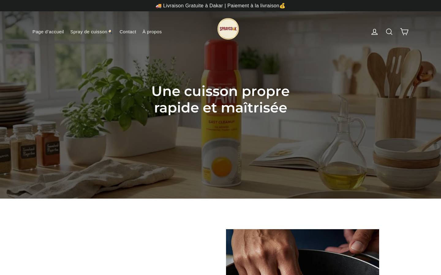 spraycooking.com homepage screenshot