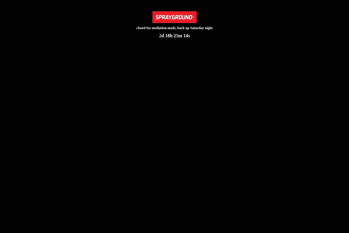 SPRAYGROUND homepage screenshot