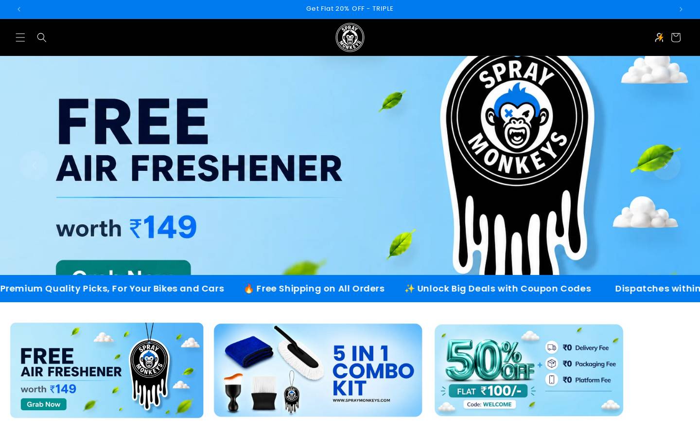 spraymonkeys.com homepage screenshot