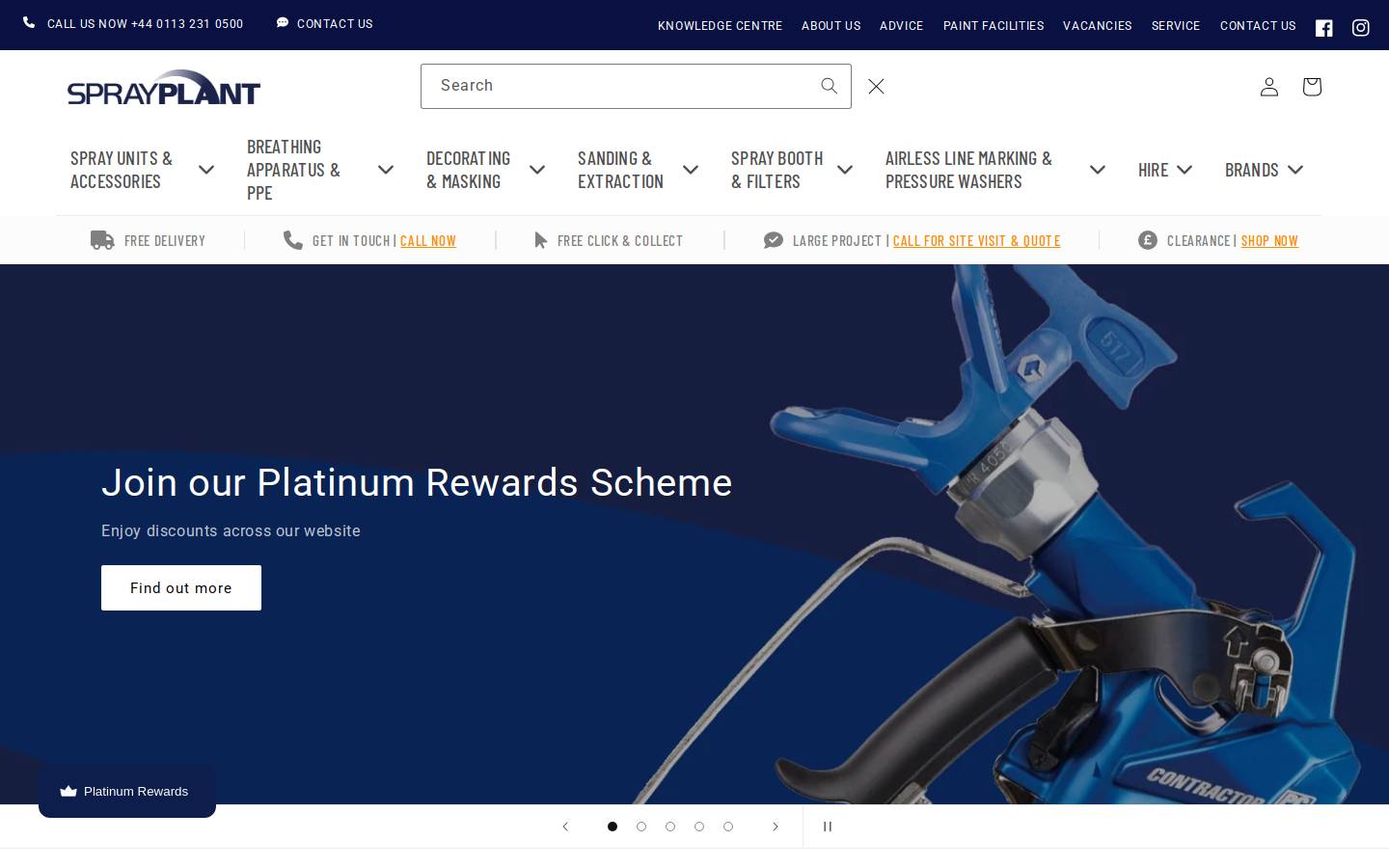 Spray Plant UK Ltd homepage screenshot