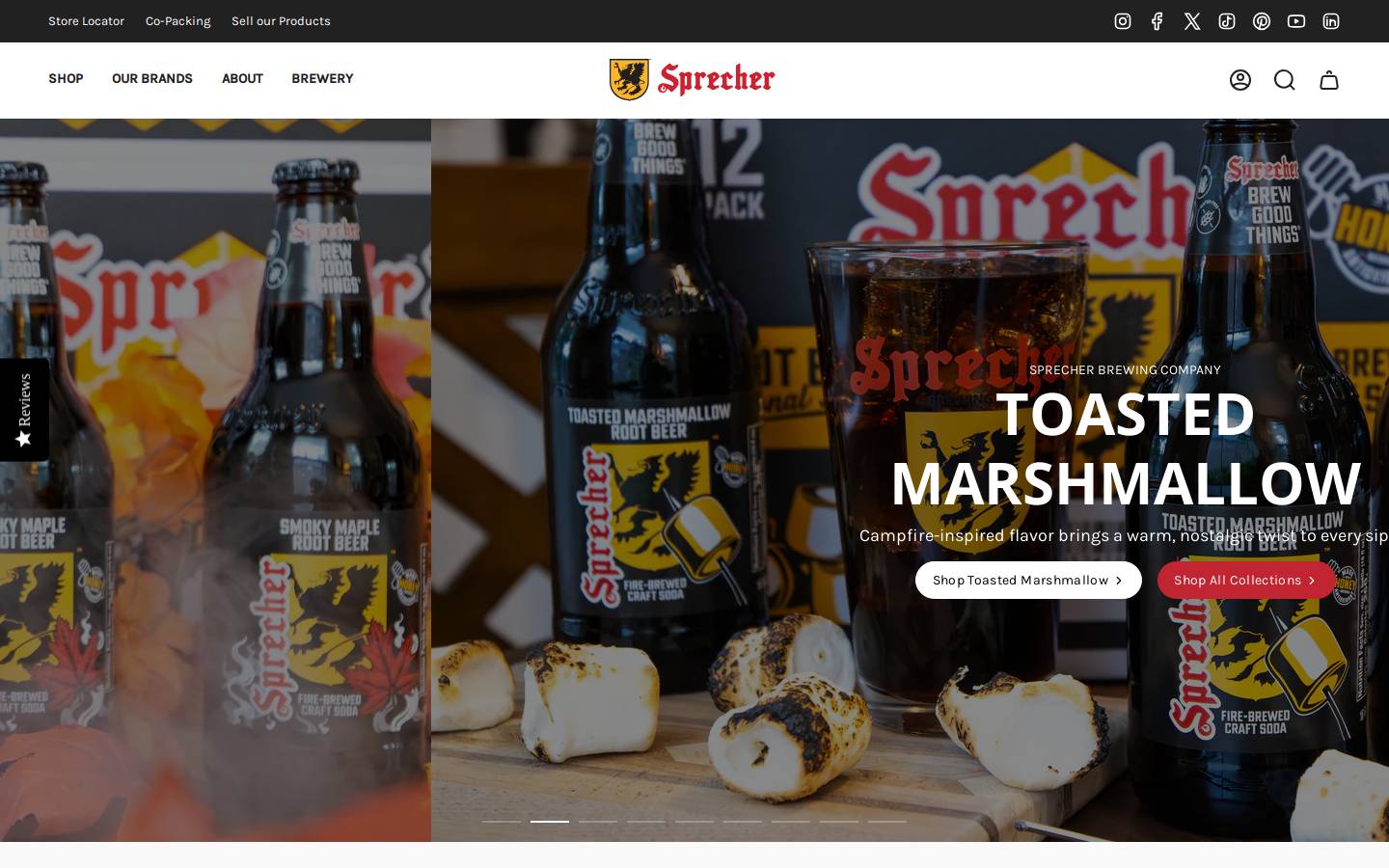 sprecherbrewery.com homepage screenshot