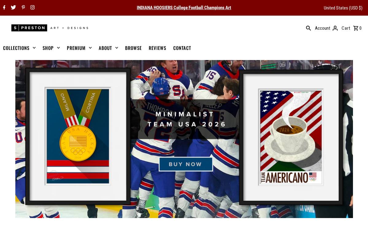 sprestondesigns.com homepage screenshot