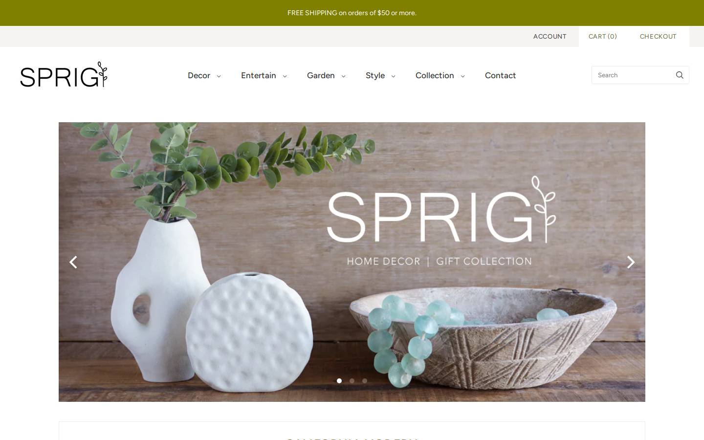 sprighome.com homepage screenshot