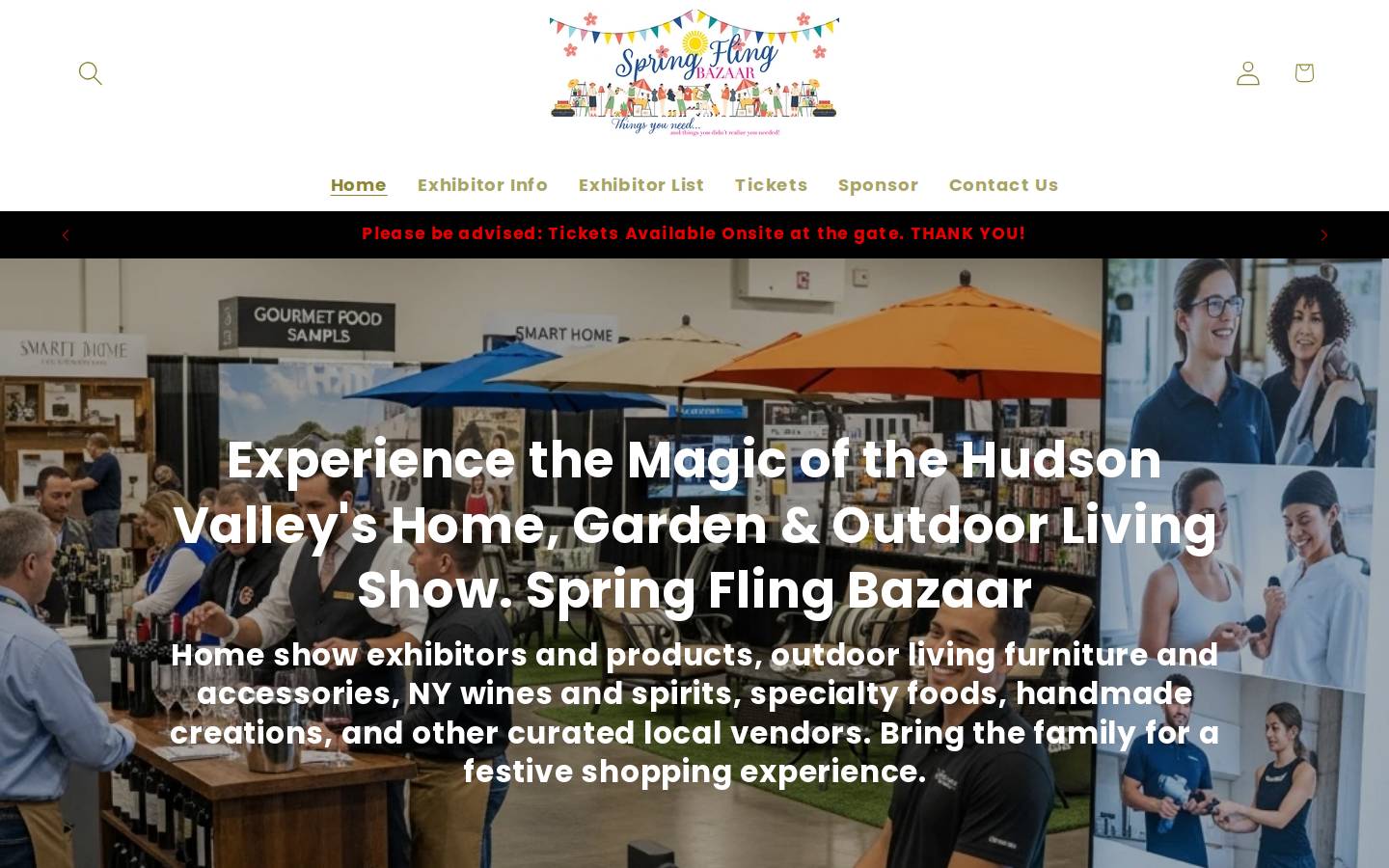 springflingbazaar.com homepage screenshot