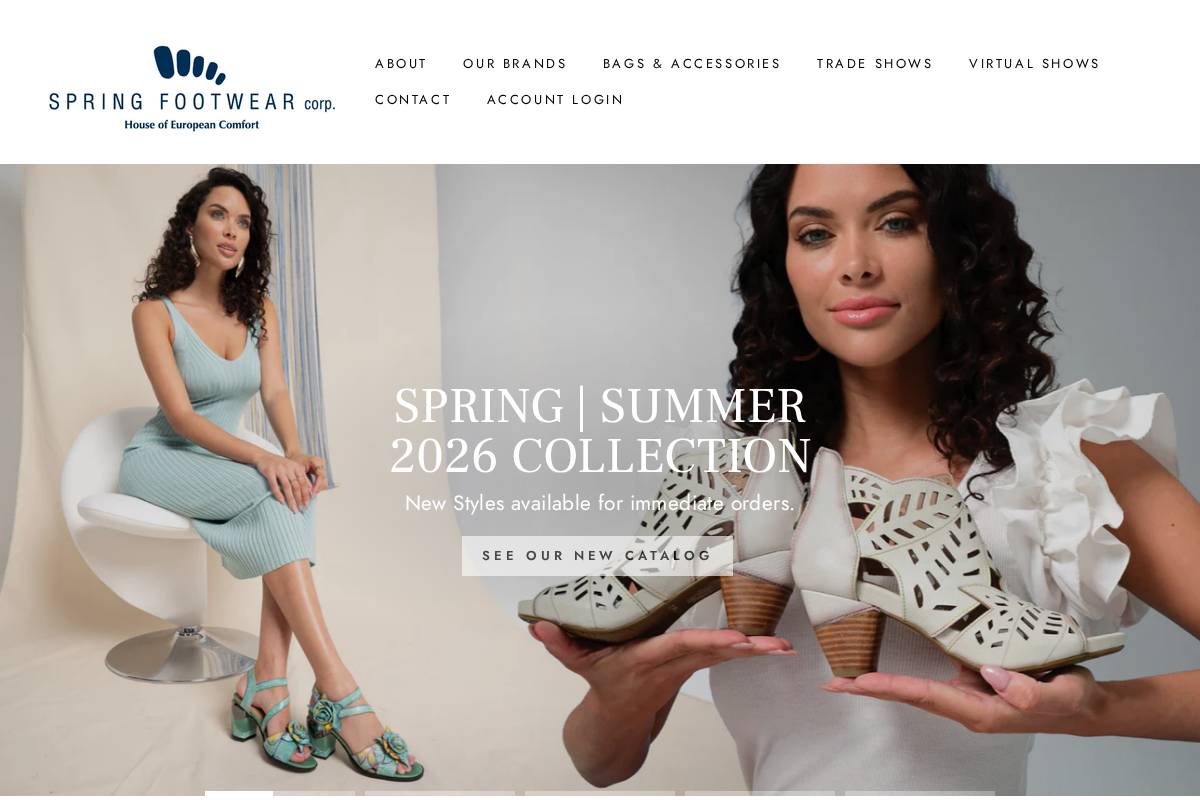 springfootwear.com homepage screenshot