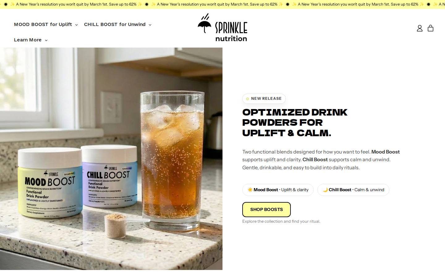 sprinklenu.com homepage screenshot