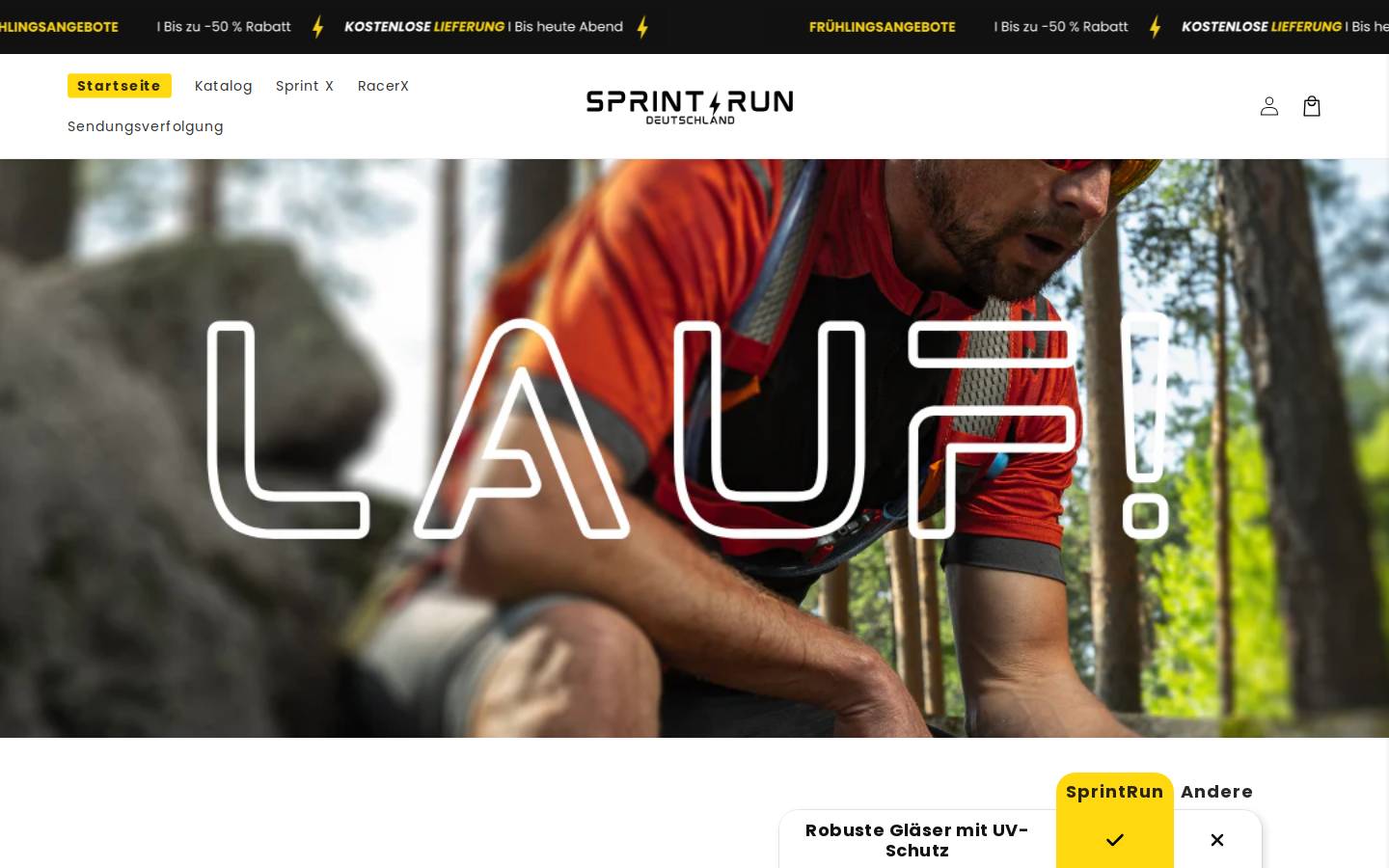 sprintrun-deutschland.com homepage screenshot