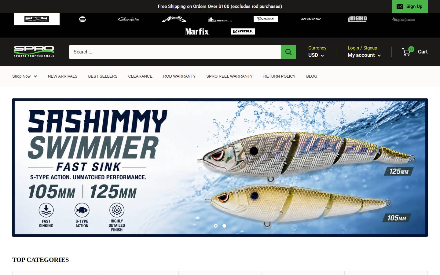 spro.com homepage screenshot
