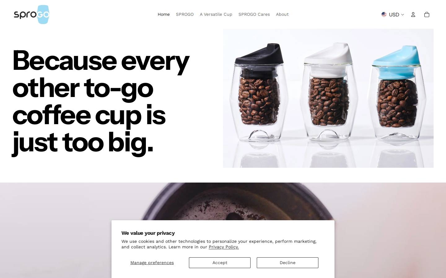 sprogo.com homepage screenshot