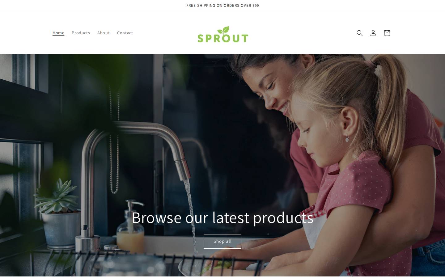 sprout-products.com homepage screenshot