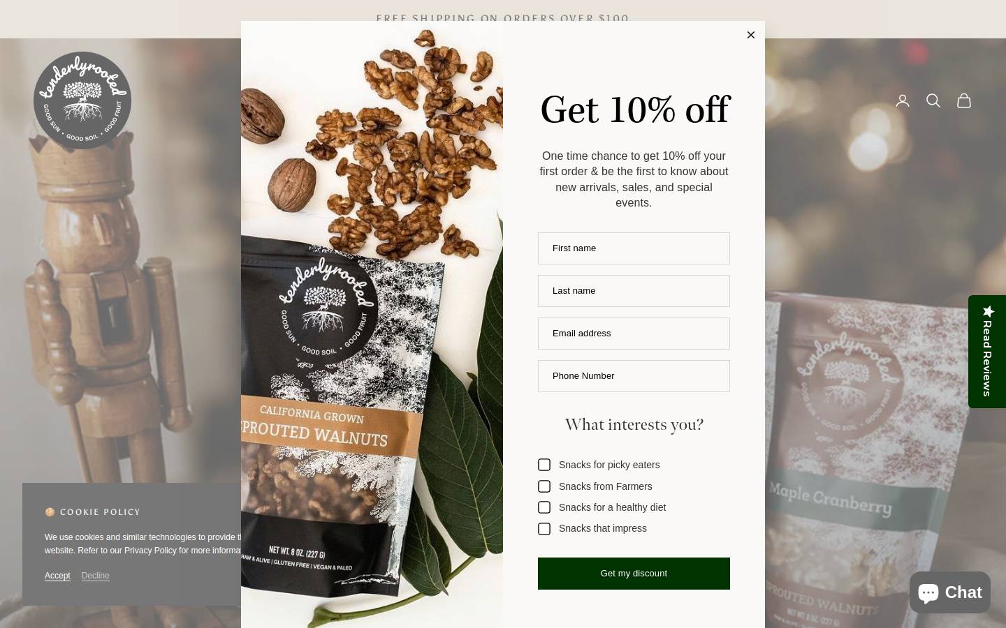 sproutedwalnut.com homepage screenshot