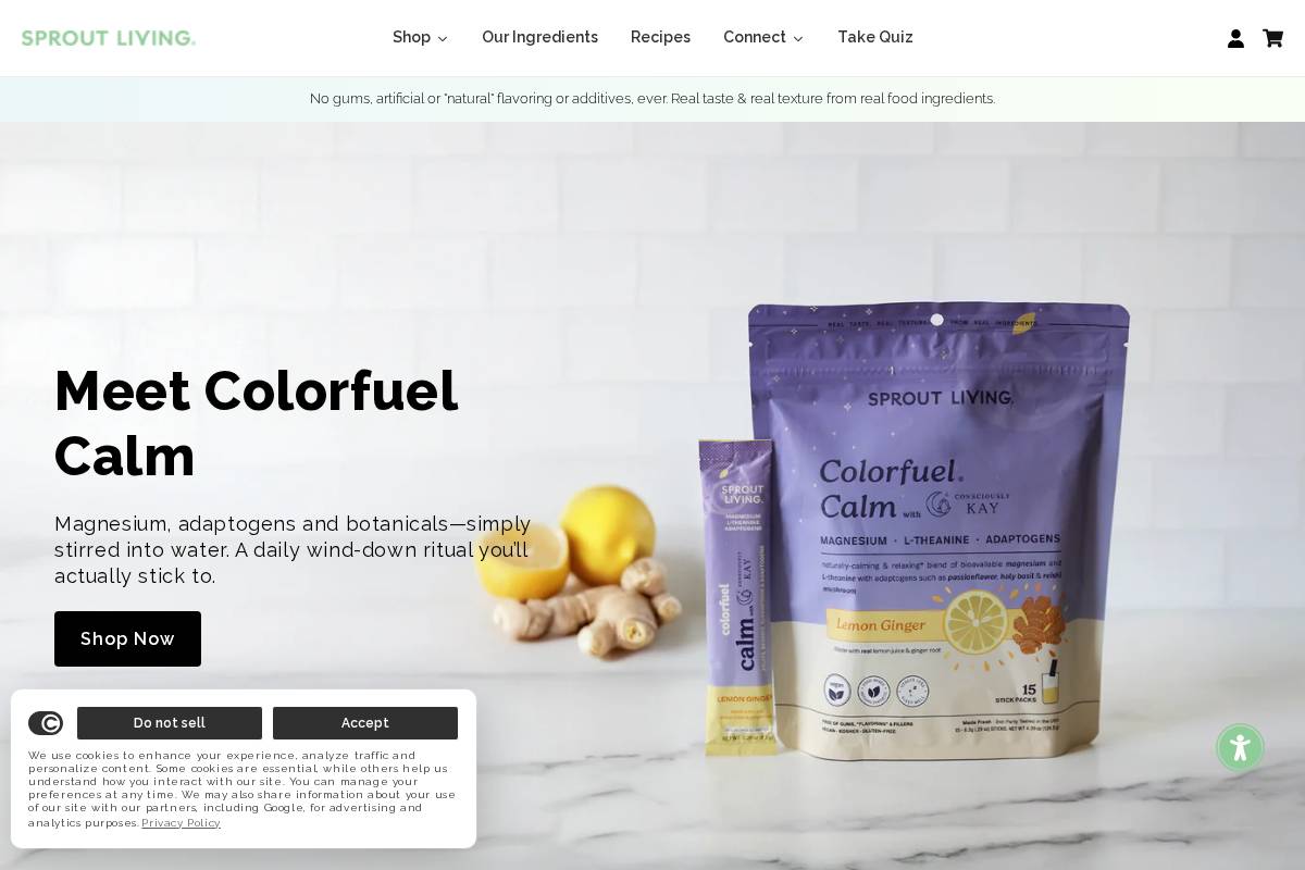 sproutliving.com homepage screenshot