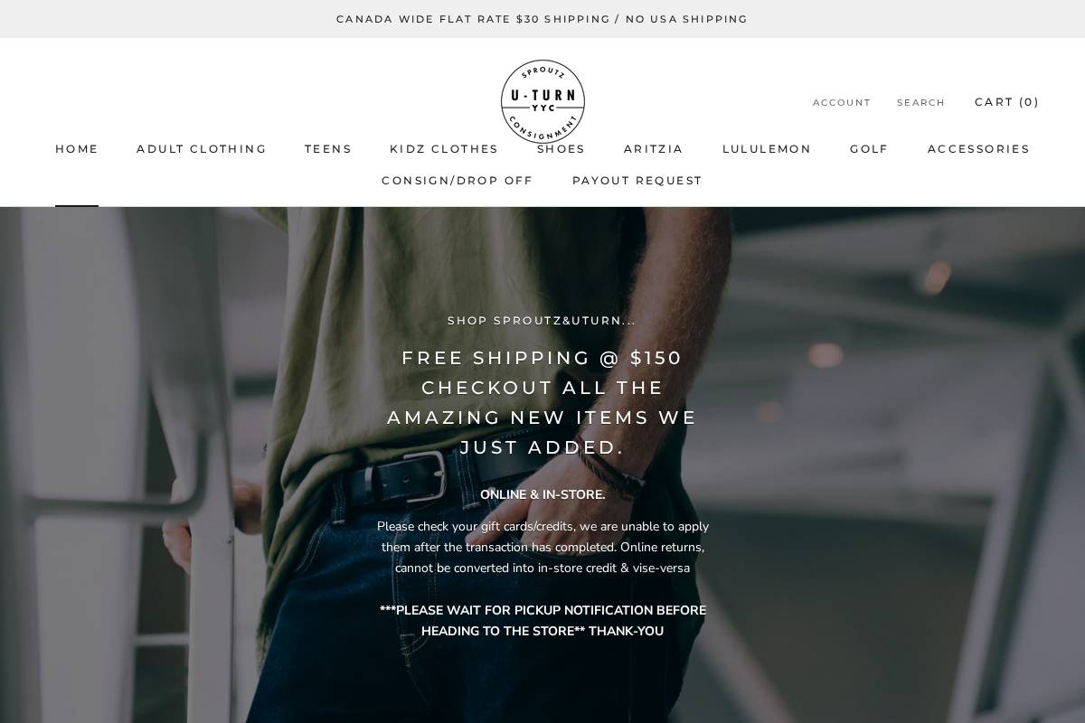 sproutzuturn.com homepage screenshot