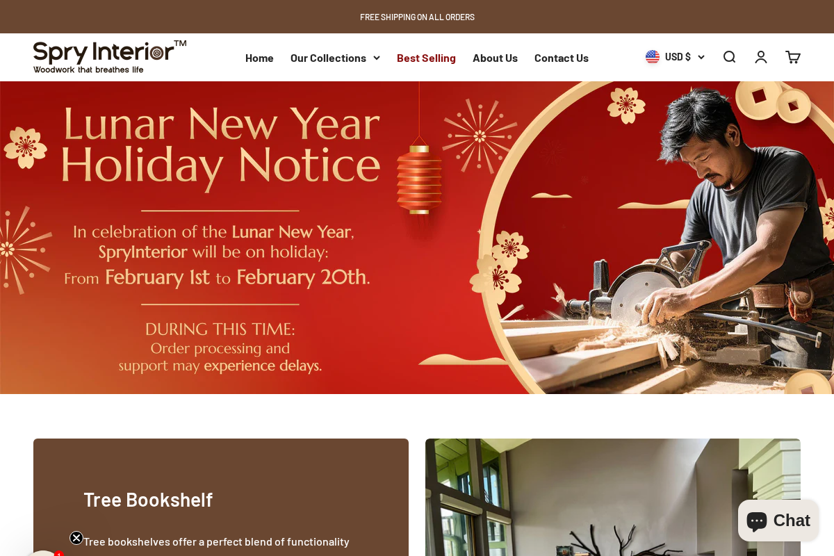 Spryinterior homepage screenshot