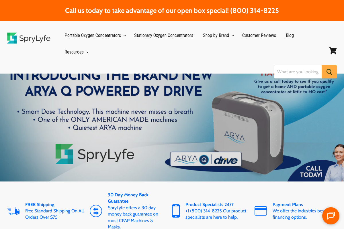 SpryLyfe homepage screenshot