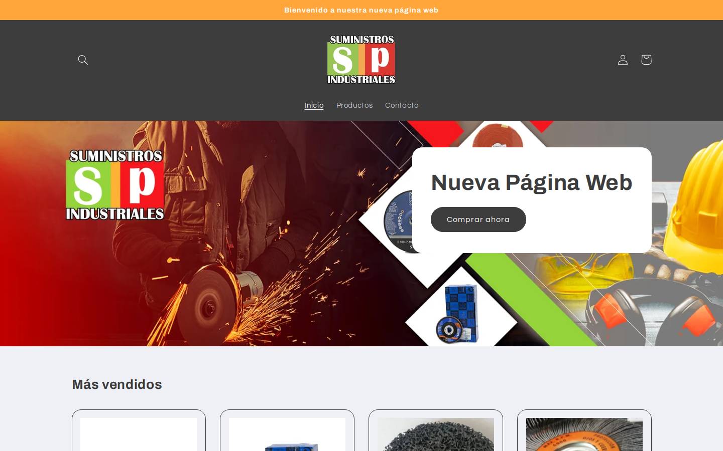 spsuministros.com homepage screenshot