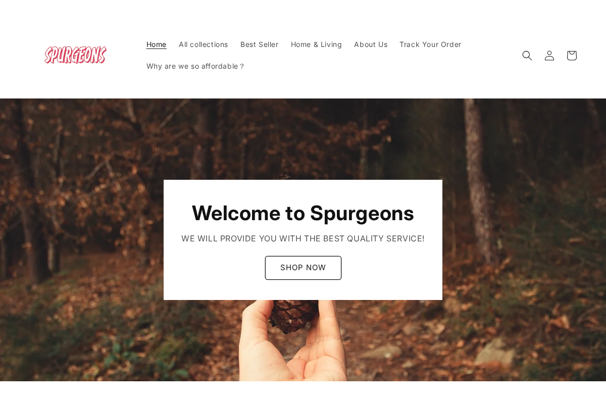 Spurgeons homepage screenshot