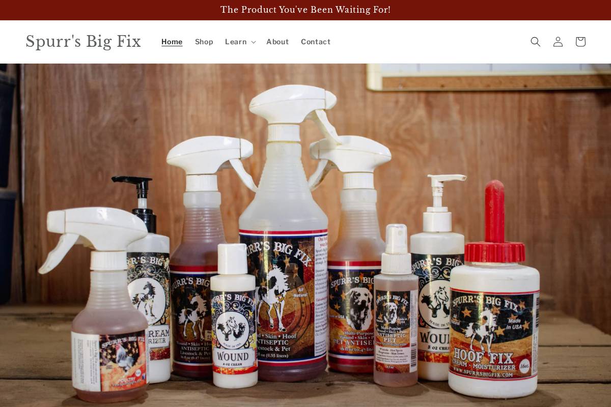 spurrsbigfix.com homepage screenshot
