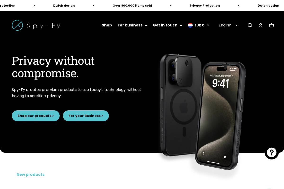 Spy Fy homepage screenshot