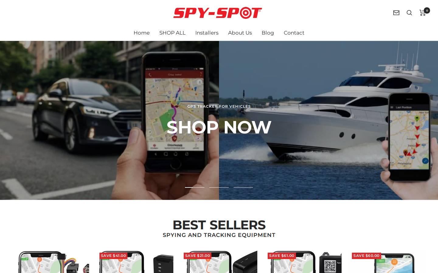 Spy Spot homepage screenshot