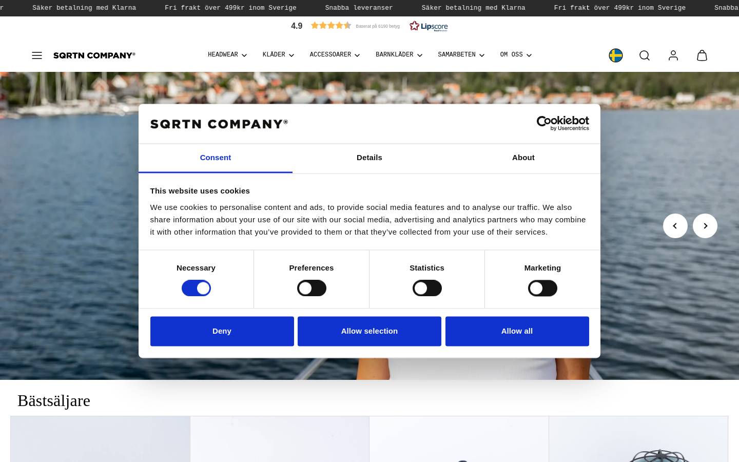 Sqrtn Company AB homepage screenshot