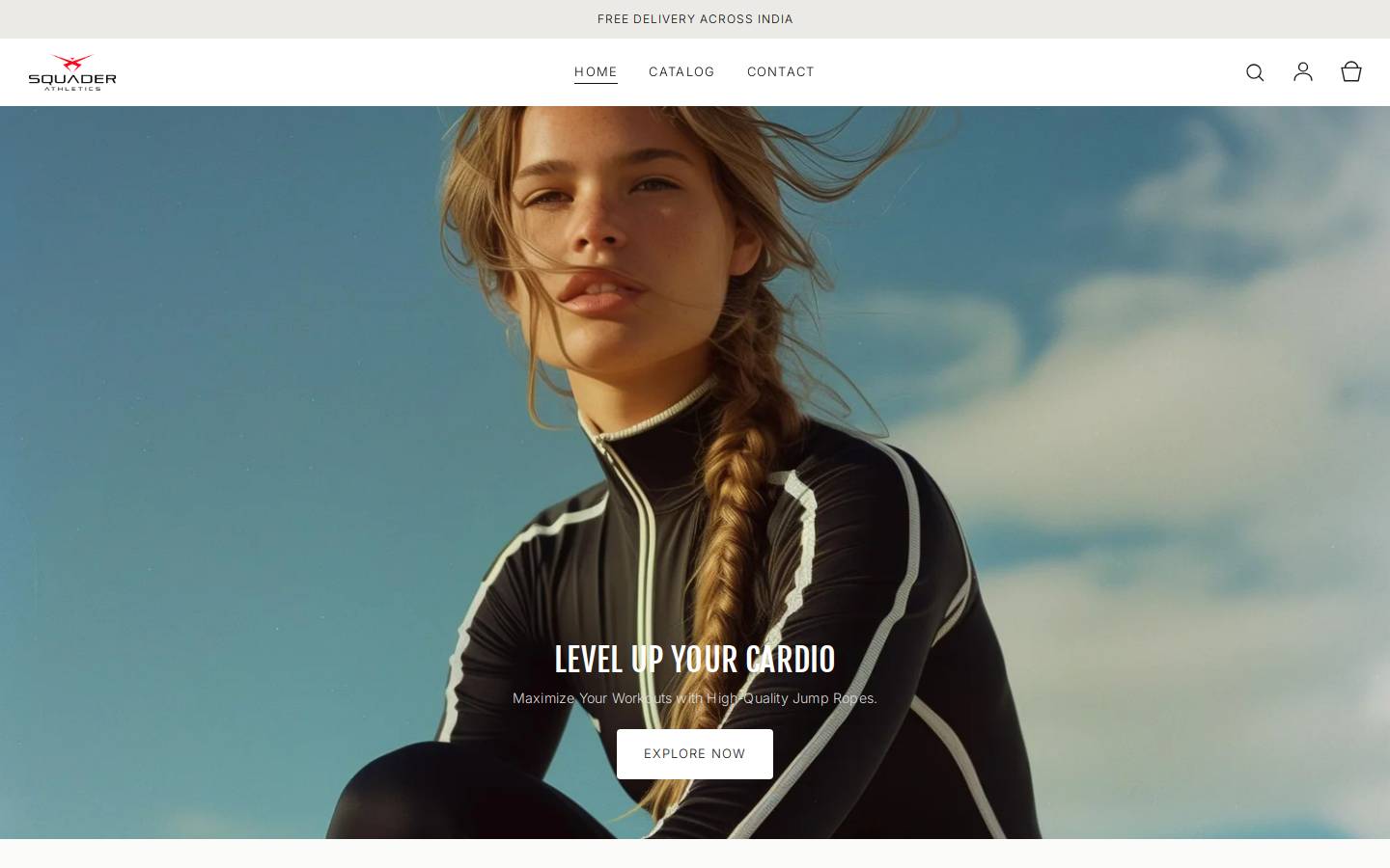 squaderathletics.in homepage screenshot