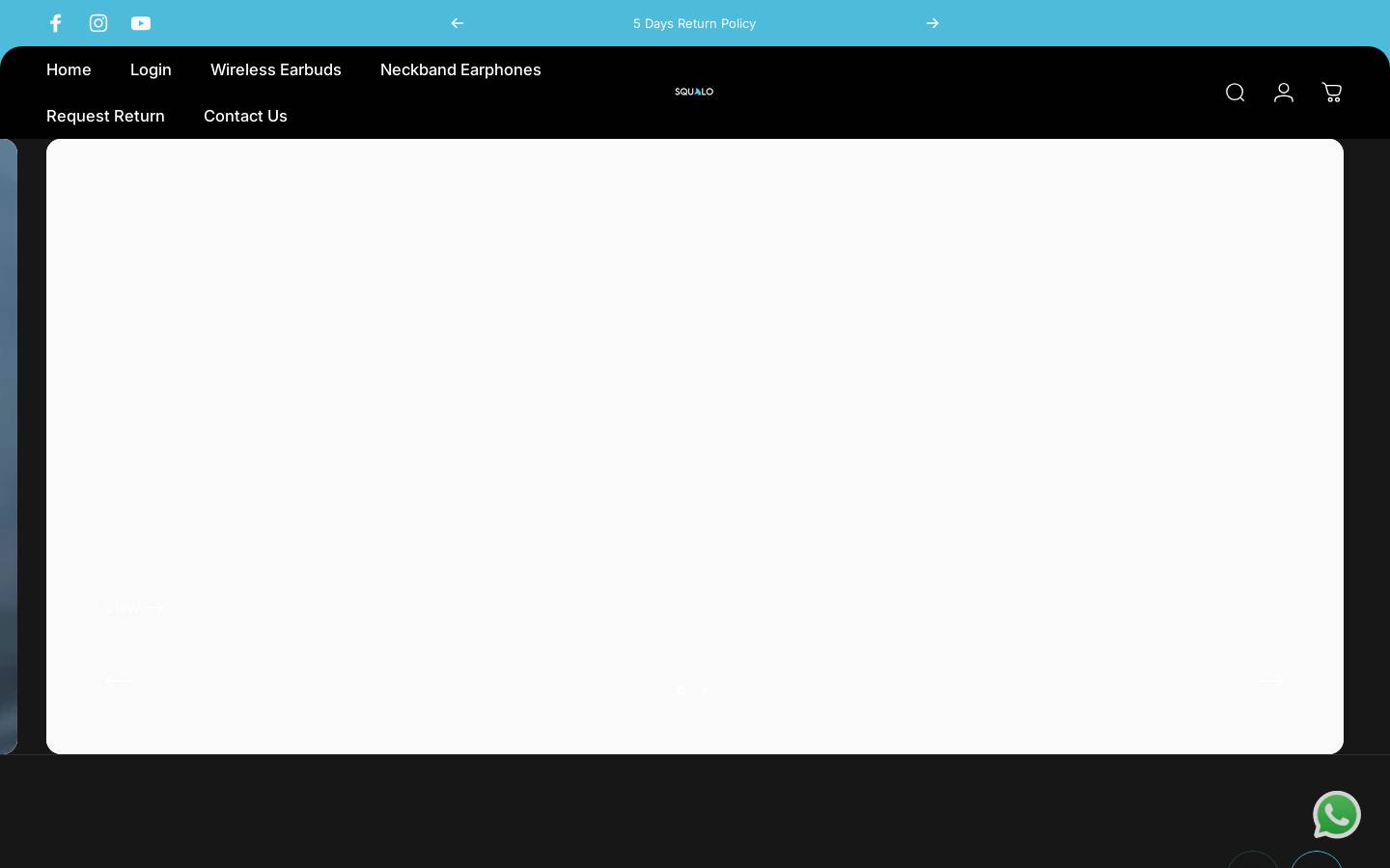 squaloaudio.com homepage screenshot