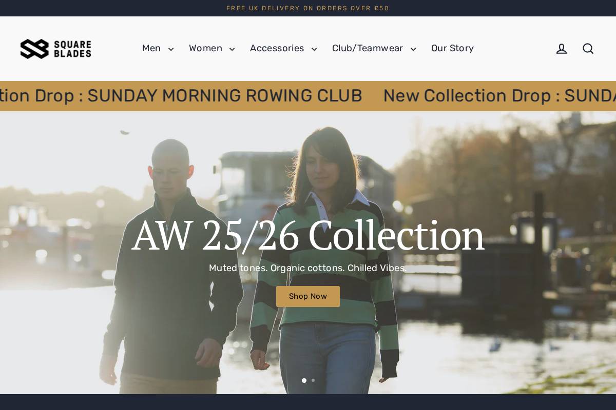 squareblades.co.uk homepage screenshot