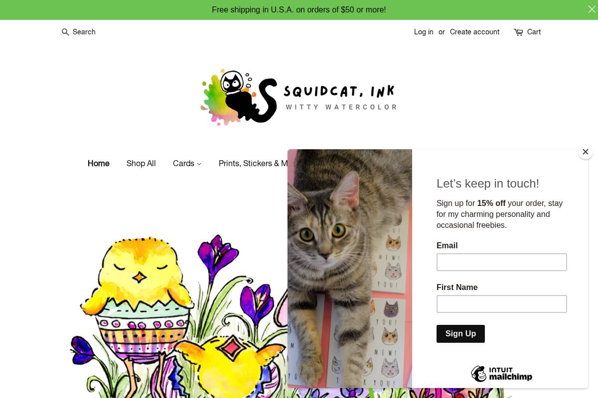 squidcat.com homepage screenshot