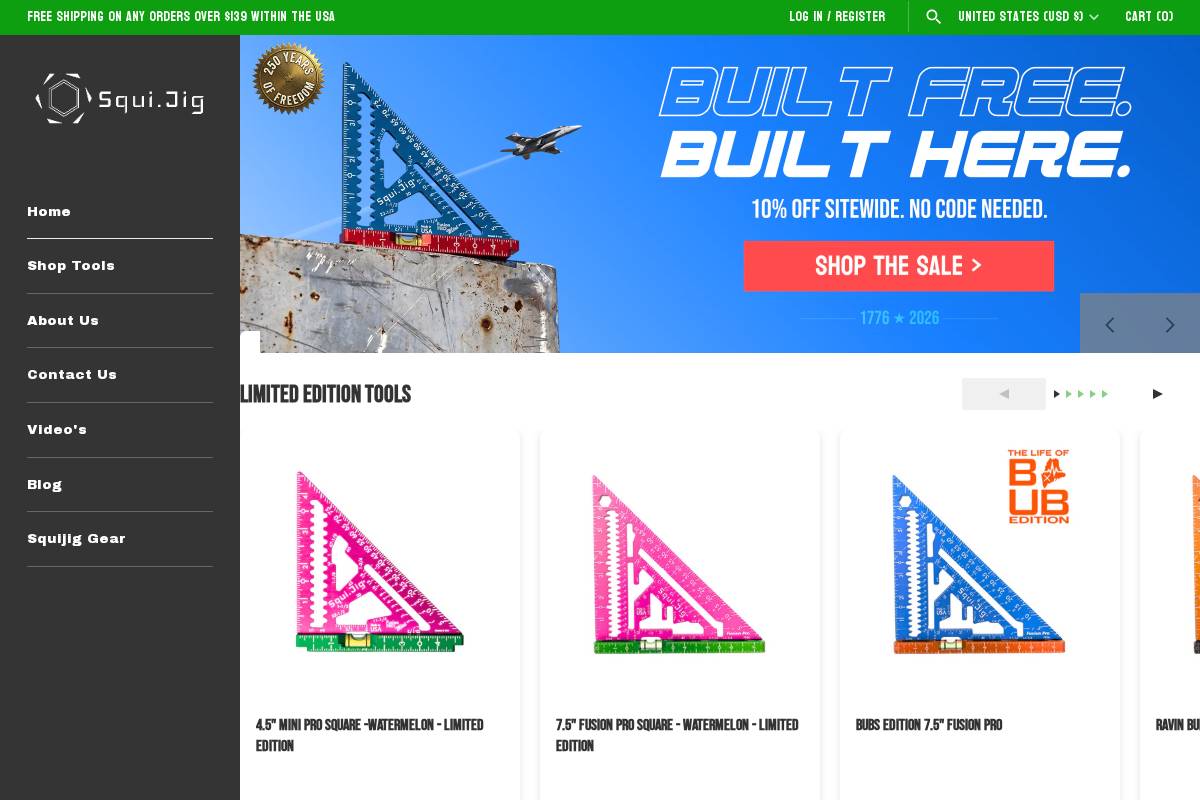 squijig.com homepage screenshot