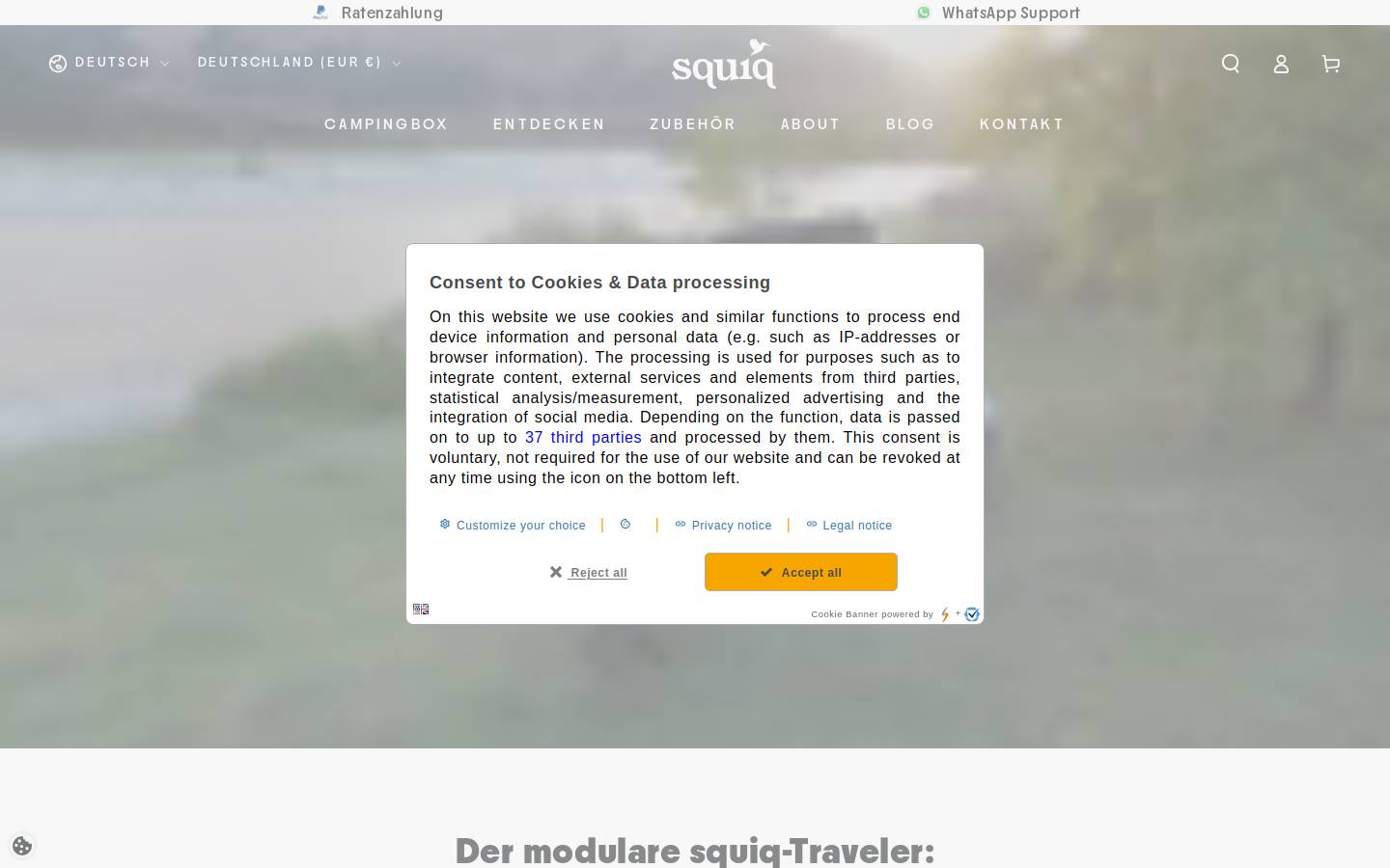 squiq homepage screenshot
