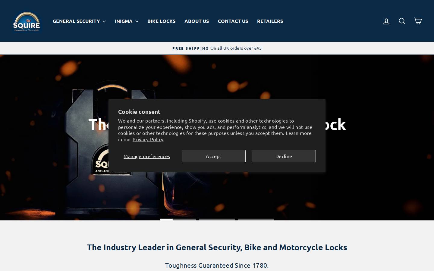 Squire homepage screenshot