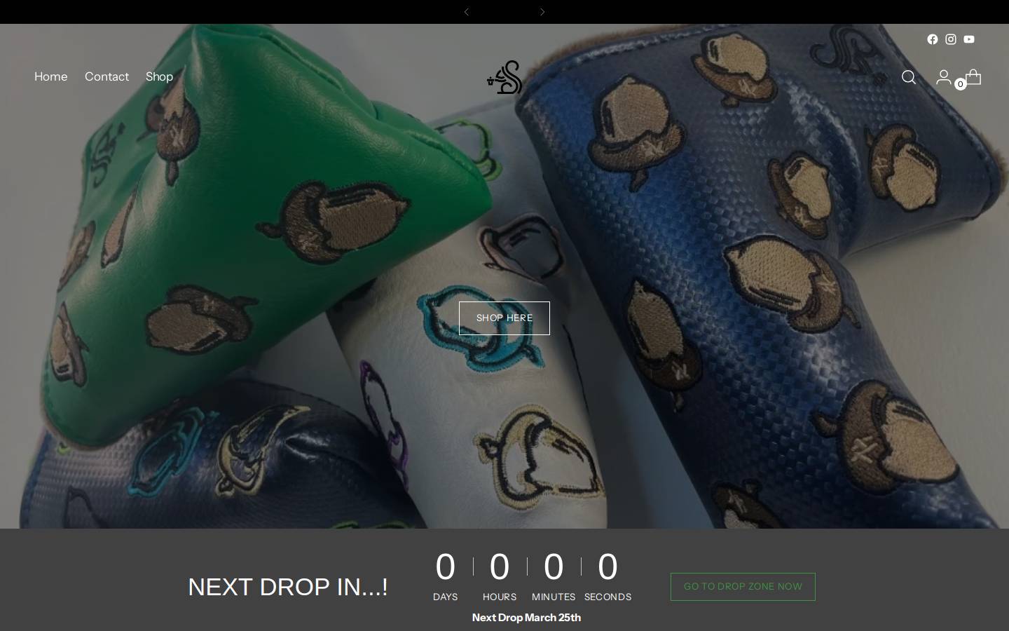squirrellygolf.com homepage screenshot