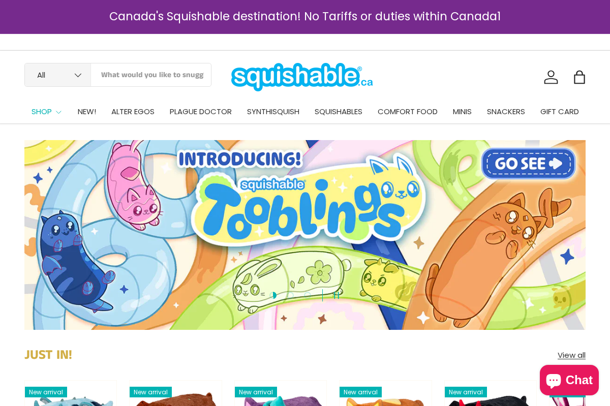 Squishable.com homepage screenshot