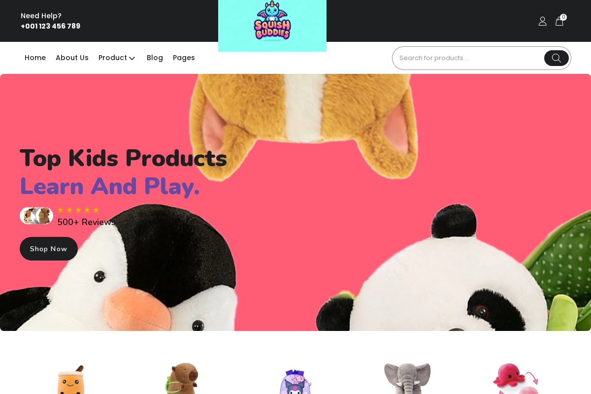 Squish Buddies homepage screenshot