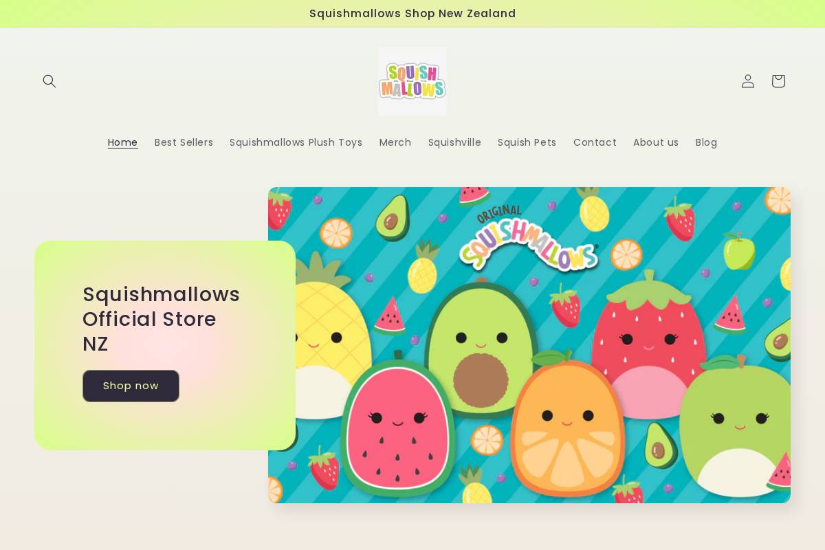 squishmallows.co.nz homepage screenshot