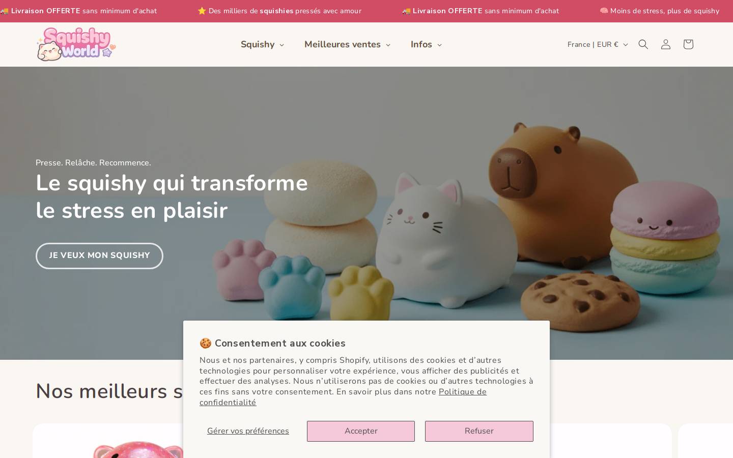squishy-world.com homepage screenshot
