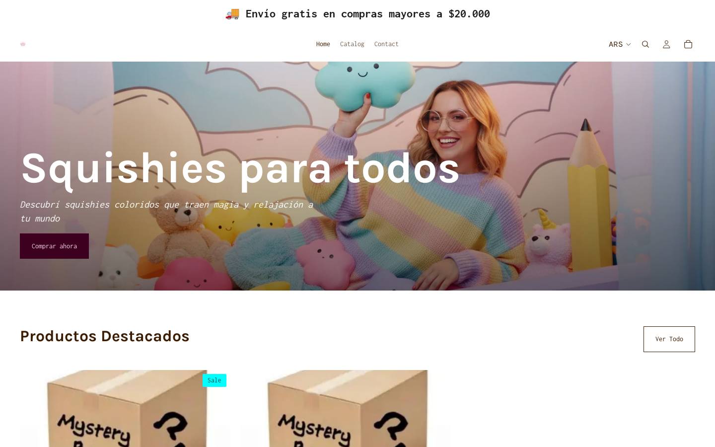 squishylover.shop homepage screenshot