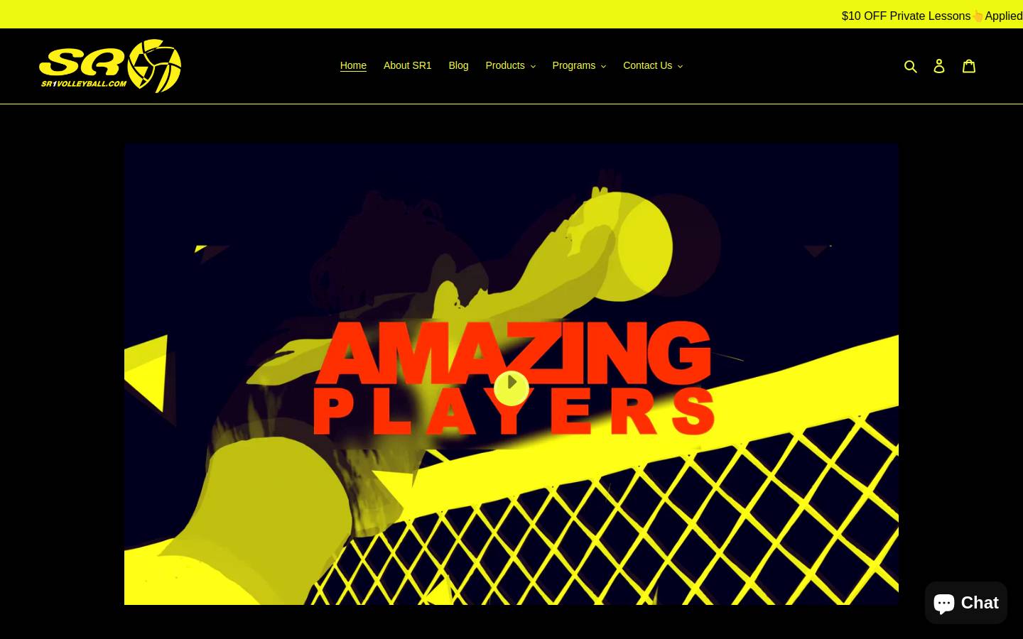 sr1volleyball.com homepage screenshot