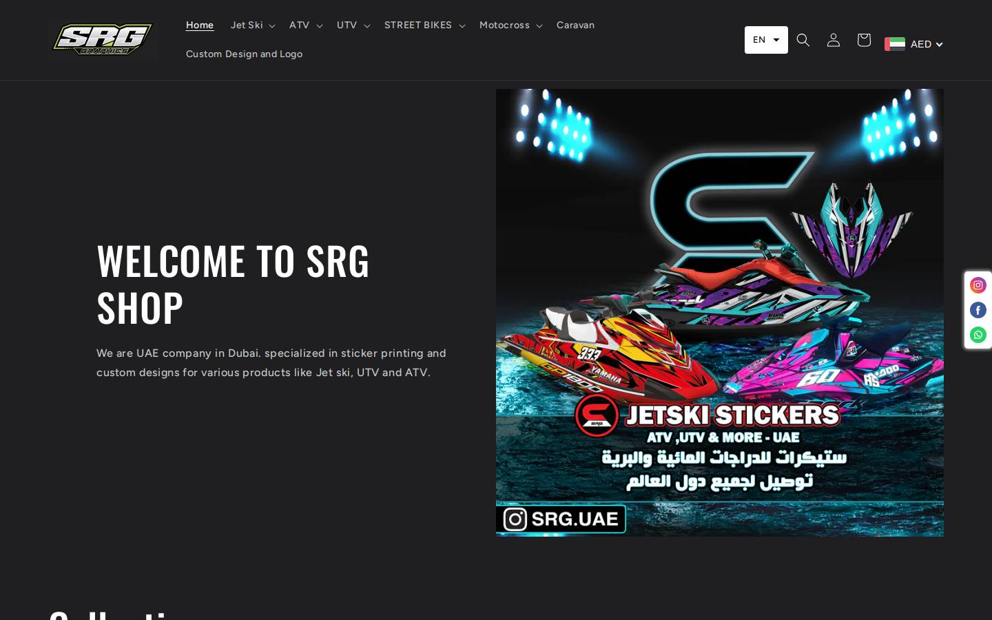 srg-graphics.com homepage screenshot