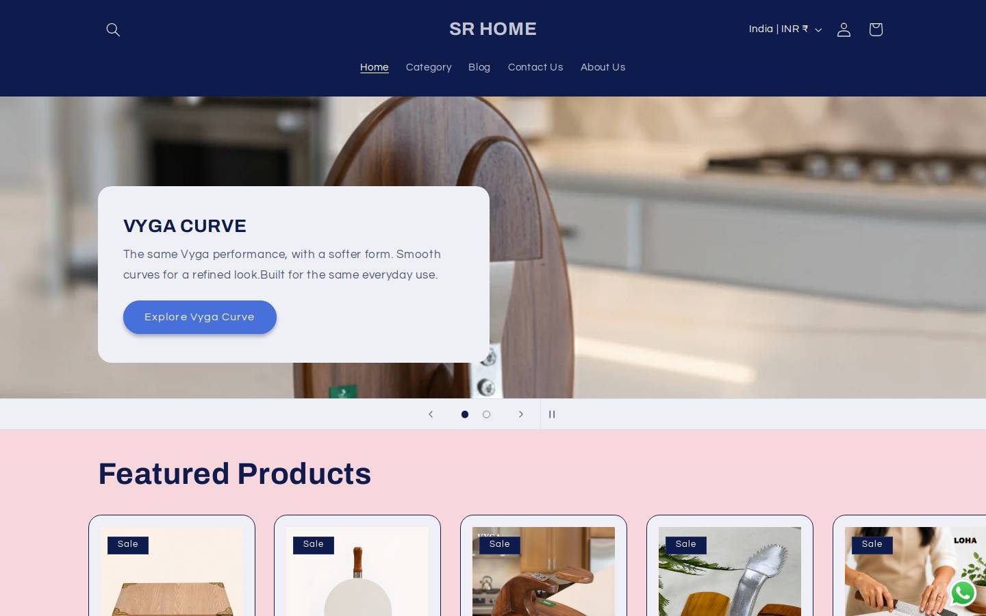 srhomeimprovement.com homepage screenshot