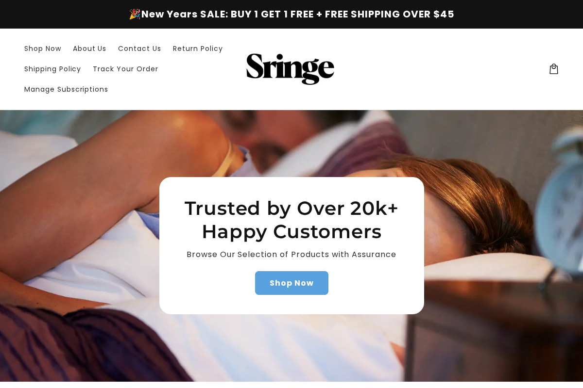 Sringe homepage screenshot