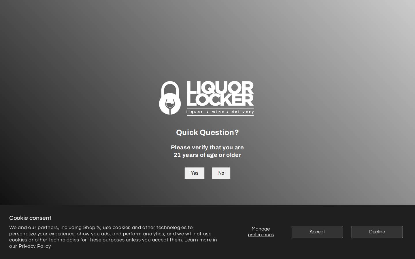 srqliquorlocker.com homepage screenshot